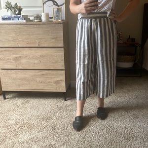 Madewell Wide Leg Striped Pants